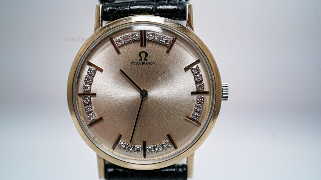 K059 Vintage Men's 14k Gold Omega Wristwatch