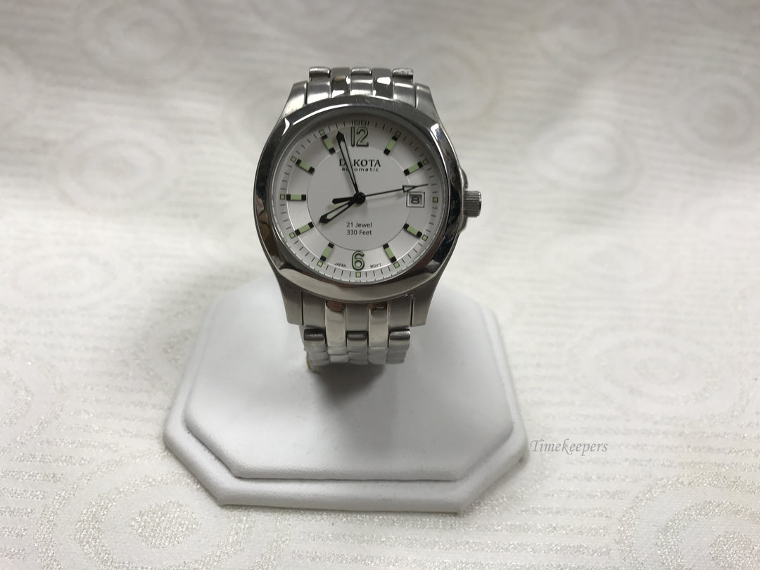 a107 Original Dakota Silver Tone 330 Feet 21 Jewels Automatic Men's Wrist Watch