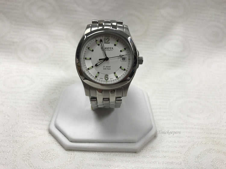 a107 Original Dakota Silver Tone 330 Feet 21 Jewels Automatic Men's Wrist Watch