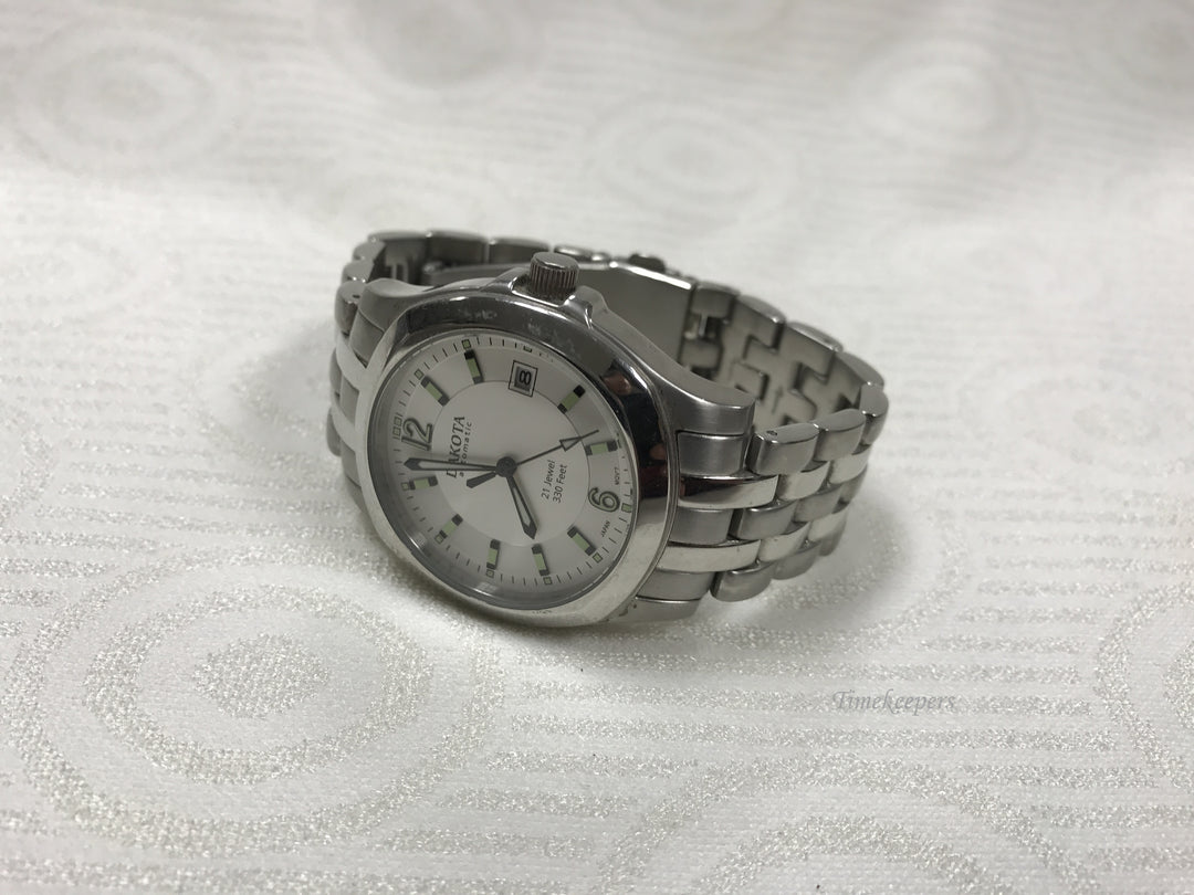 a107 Original Dakota Silver Tone 330 Feet 21 Jewels Automatic Men's Wrist Watch