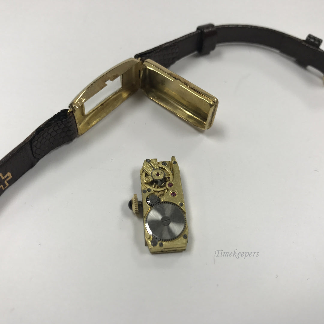 a601 Vintage 1920's 10k Sapphire Crown Elegant Swiss Wrist Watch