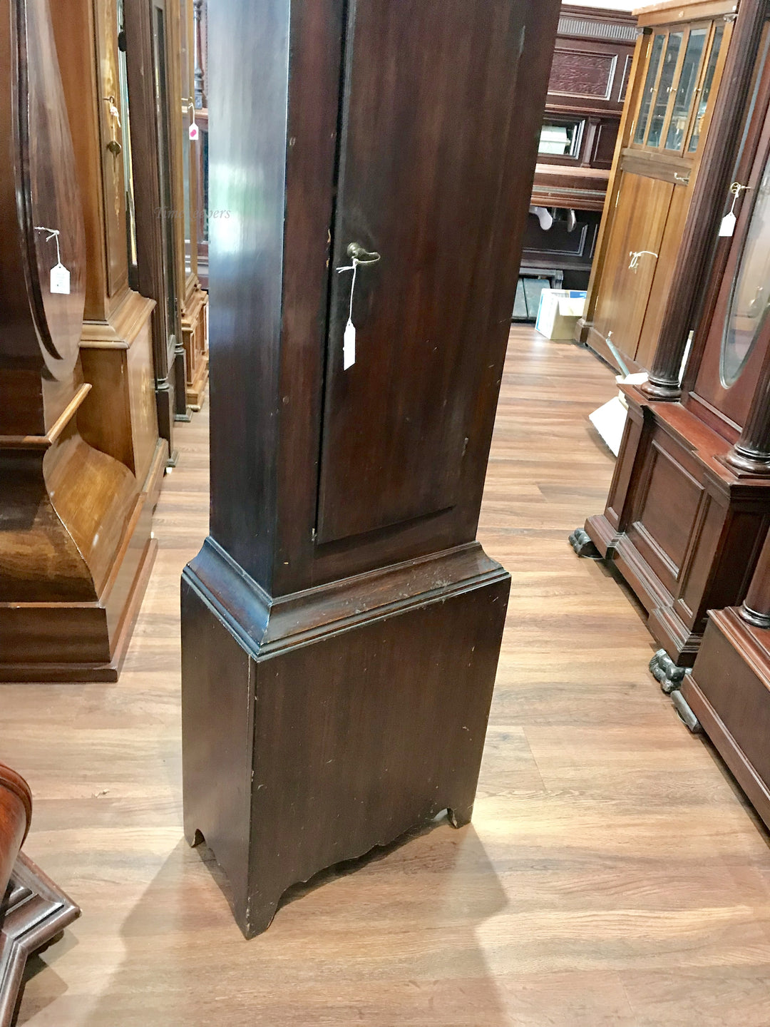 c015c Antique Working Early American Wood Work S.Hadley Tall Grandfather Clock