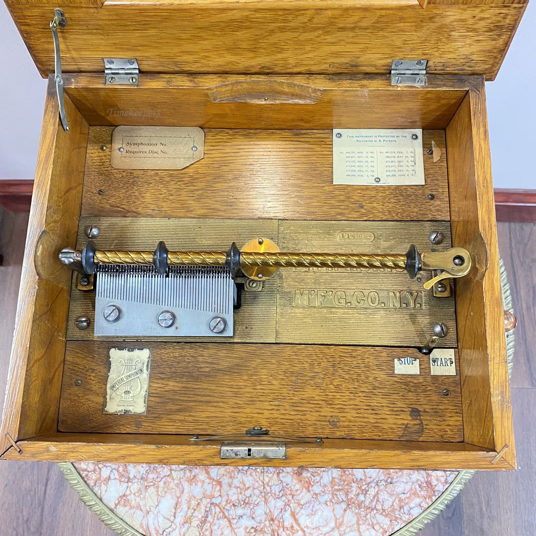 c182 Antique 1900's Symphonion Disc Musical Box Working Condition Germany