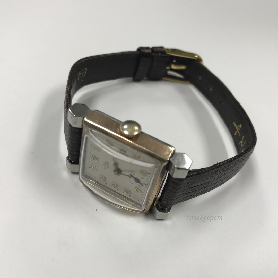 d019 Vintage Original Delbana Swiss 17J Hand Winding Silver Two Tone Wrist Watch