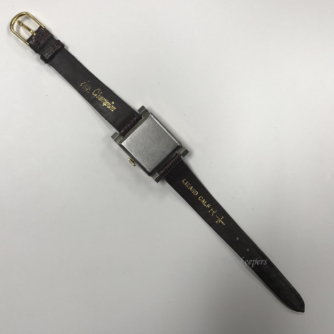 d019 Vintage Original Delbana Swiss 17J Hand Winding Silver Two Tone Wrist Watch