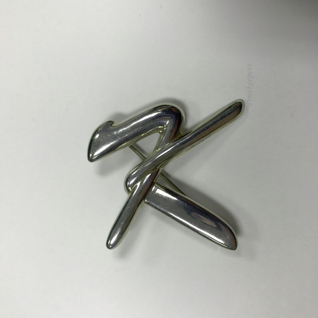 d172 Vintage Sterling Silver Brooch Pin