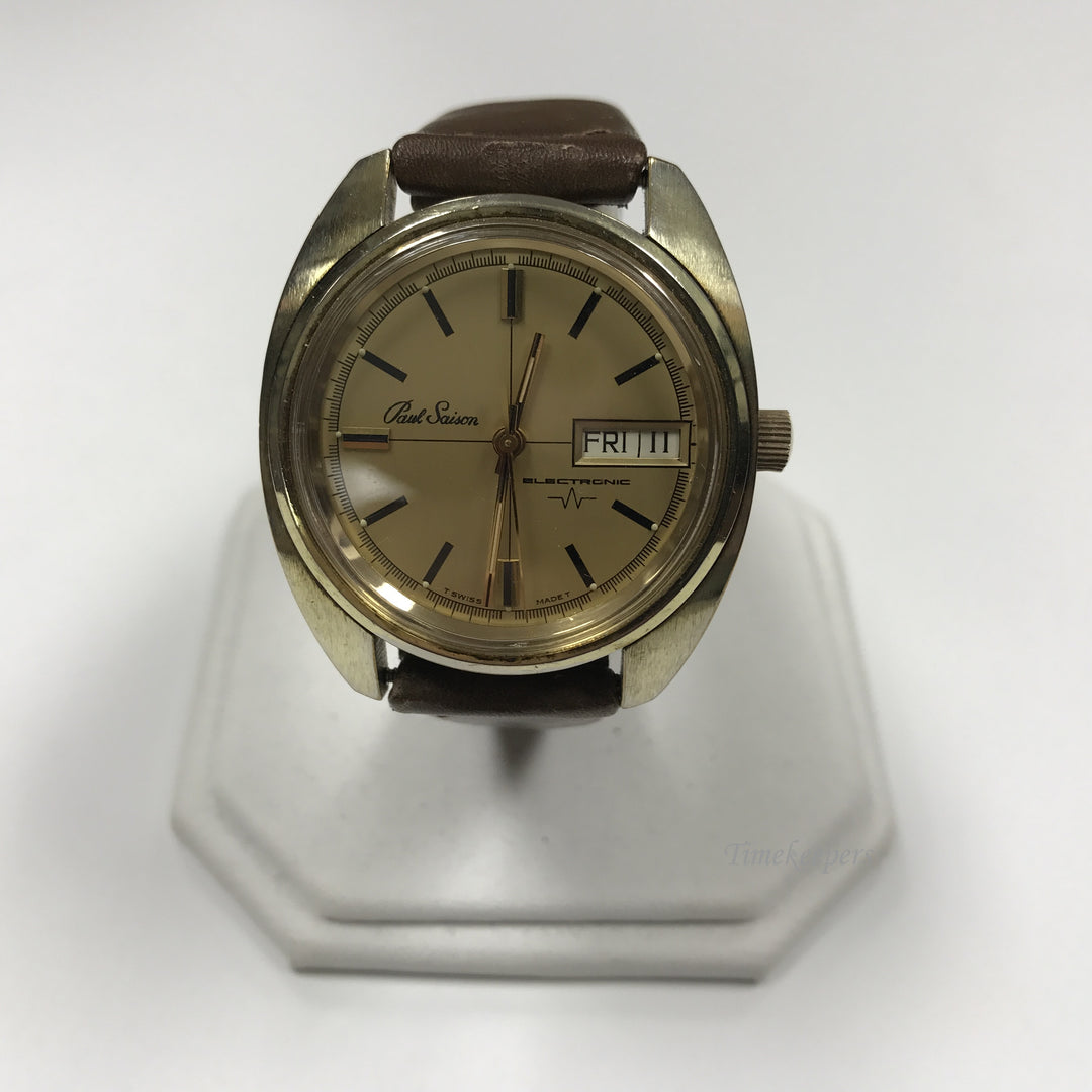 d239 Original Vintage Paul Saison Swiss Made Electronic Stainless Wrist Watch