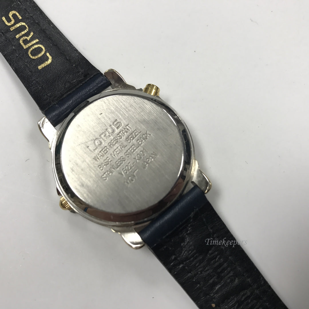 d254 Vintage Lorus Disney Mickey Stainless Steel Water Resist Quartz Wrist Watch