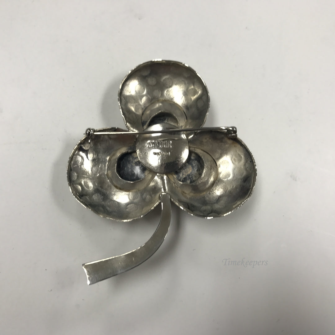 d271 Vintage Sterling Silver Three Petal Flower Unisex Brooch Pin Sandor 925