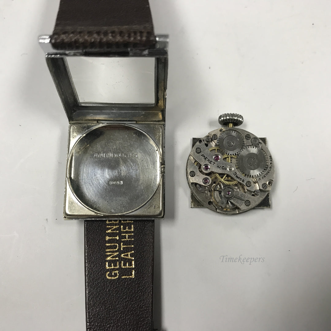 d326 Vintage Original Meret W Swiss 15J 3Adj. Silver Tone Mechanical Wrist Watch