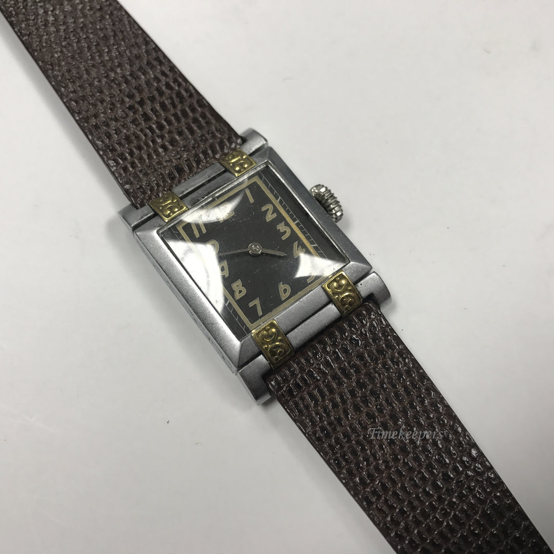 d326 Vintage Original Meret W Swiss 15J 3Adj. Silver Tone Mechanical Wrist Watch