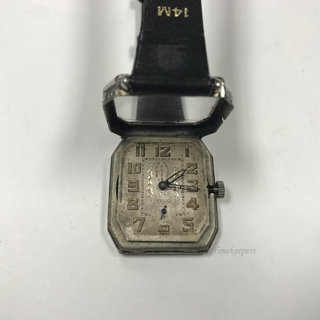 d328 Vintage Authentic Bedford Swiss 6J Silver Tone Mechanical Wrist Watch 2Adj