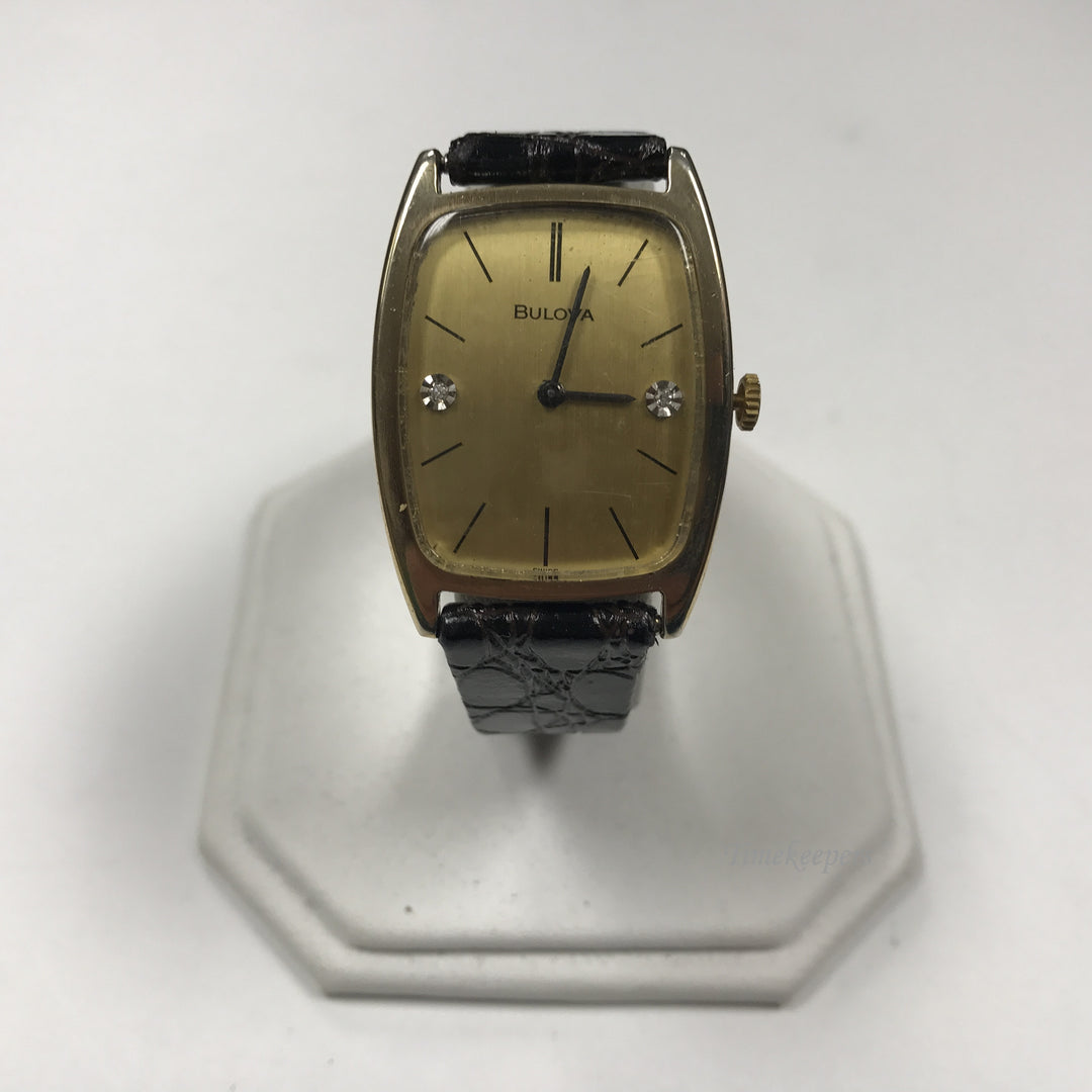 d348 Vintage Original Bulova 10K Rolled Gold Plate Mechanical Men's Wrist Watch