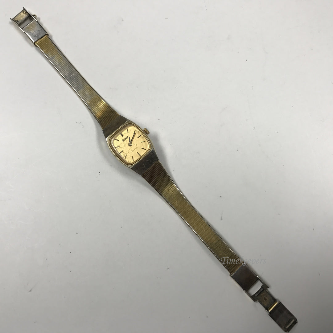 d354 Vintage Pulsar Quartz Golden Tone Case Stainless Steel Wrist Watch