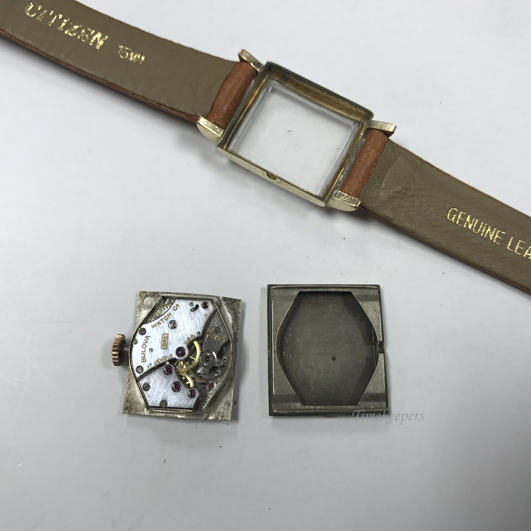 d359 Vintage Bulova USA 17Jewels 10K Gold Filled Mechanical Men's Wrist Watch