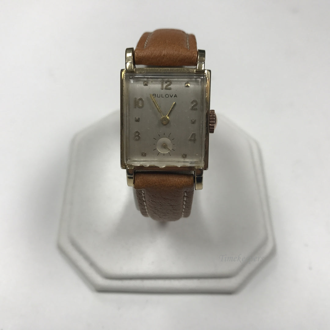 d359 Vintage Bulova USA 17Jewels 10K Gold Filled Mechanical Men's Wrist Watch