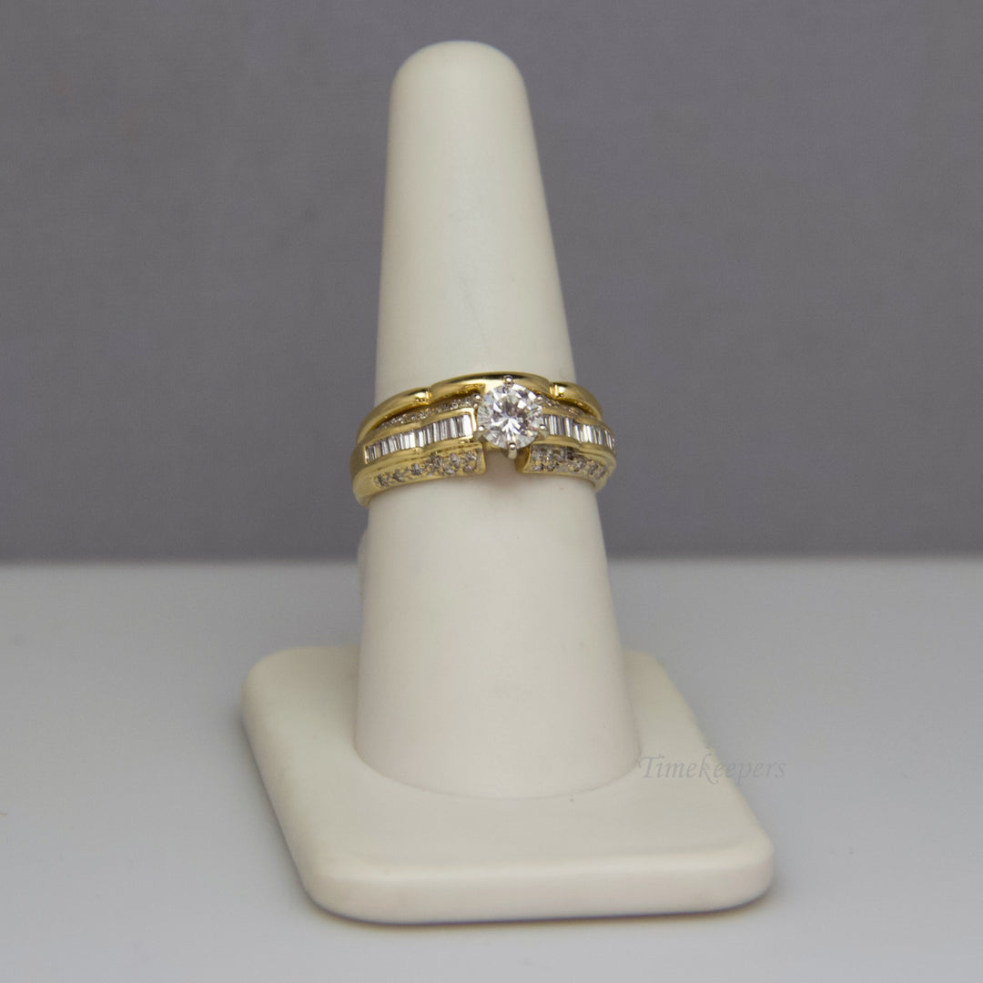 d491 Gorgeous 14kt Yellow Gold Wedding Set