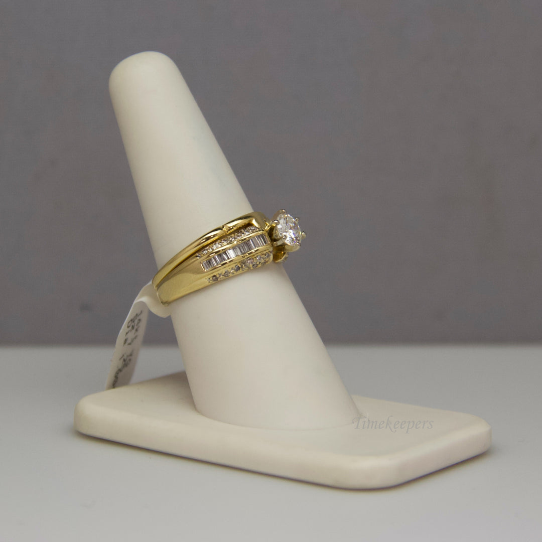 d491 Gorgeous 14kt Yellow Gold Wedding Set