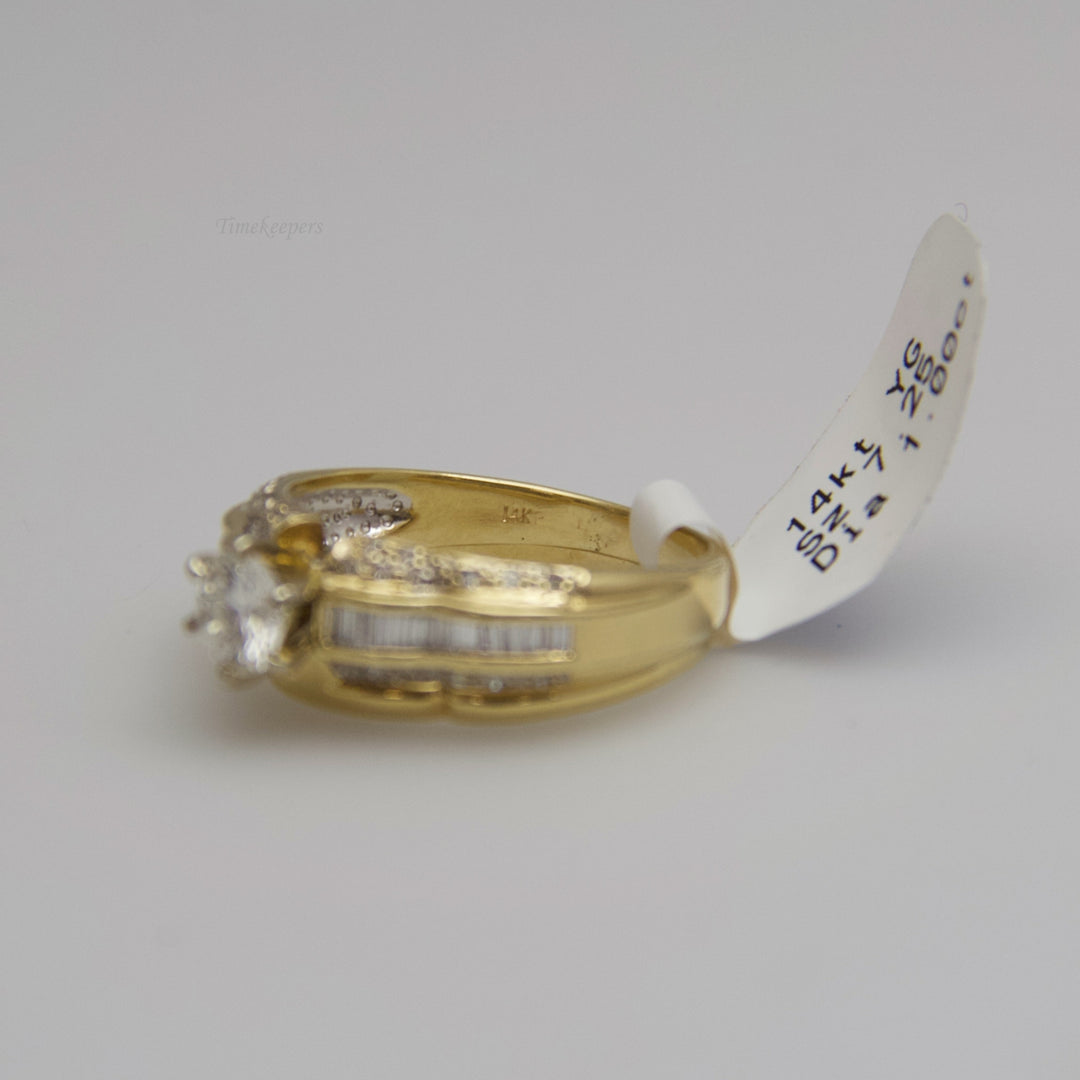 d491 Gorgeous 14kt Yellow Gold Wedding Set