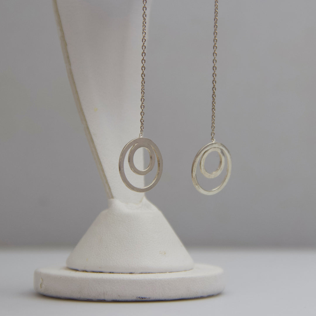 d517 Sterling Silver Drop Earrings