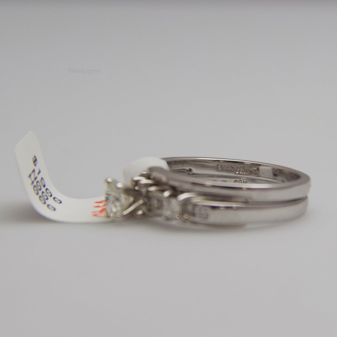 d540 Beautiful 18k White Gold Diamond Bridal Set