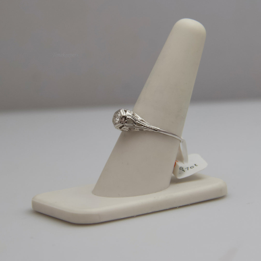 d545 Elegant 14k White Gold Diamond Ring