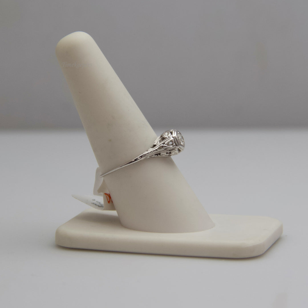 d545 Elegant 14k White Gold Diamond Ring