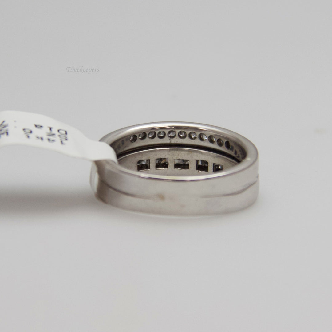 d593 14k White Gold Diamond Wedding Set