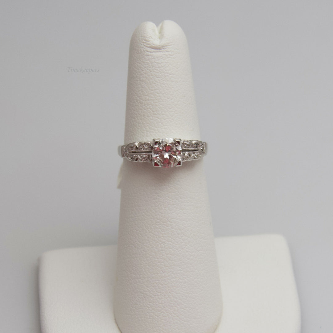 d601 Beautiful 14k White Gold Diamond Engagement Ring