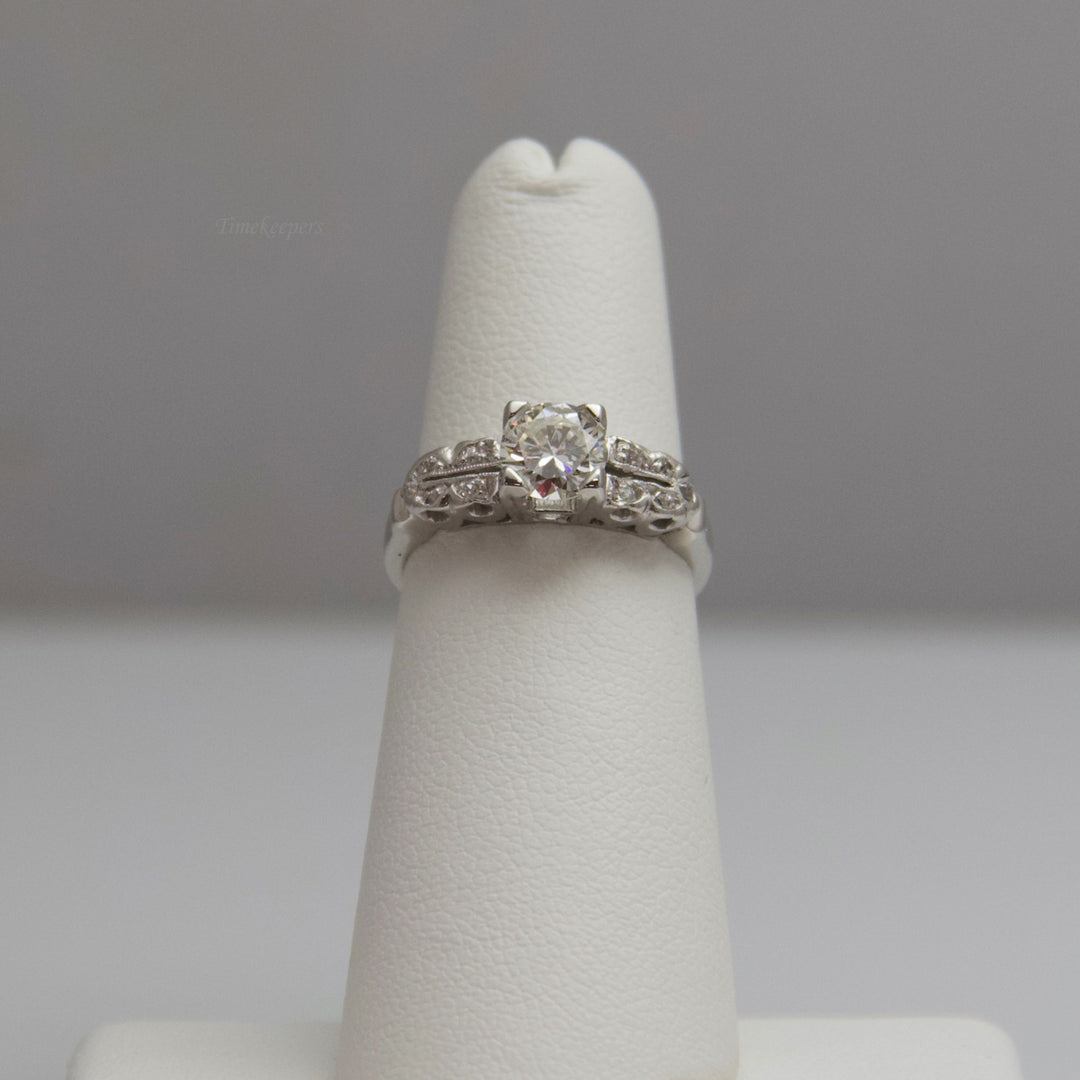 d601 Beautiful 14k White Gold Diamond Engagement Ring