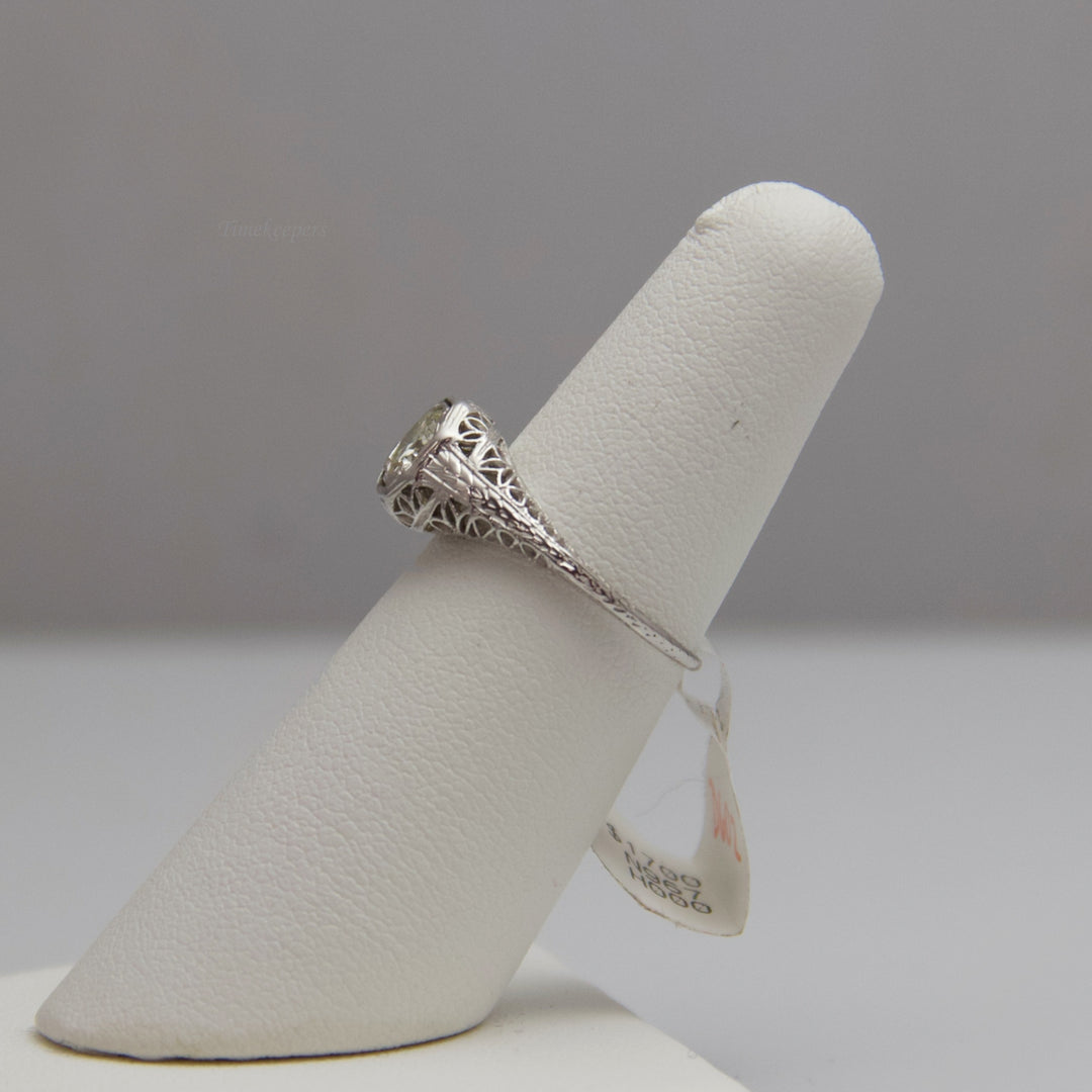 d602 Gorgeous 18k White Gold Diamond Engagement Ring