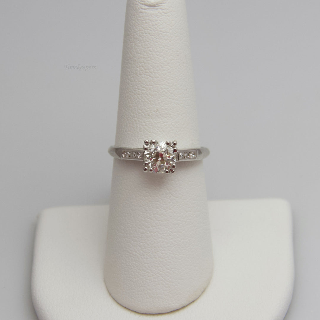 d603 14k White Gold Diamond Engagement Ring