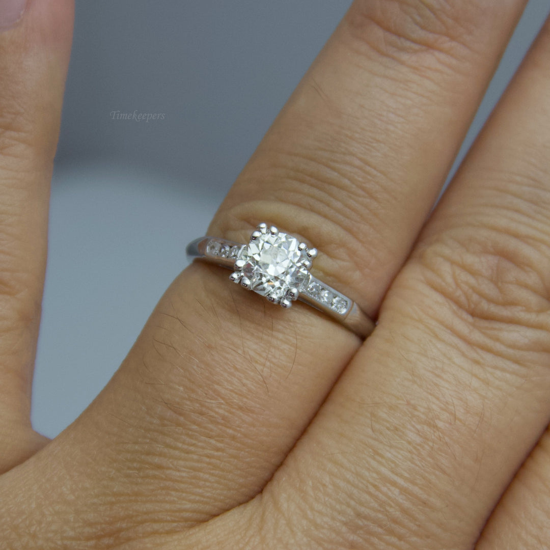d603 14k White Gold Diamond Engagement Ring