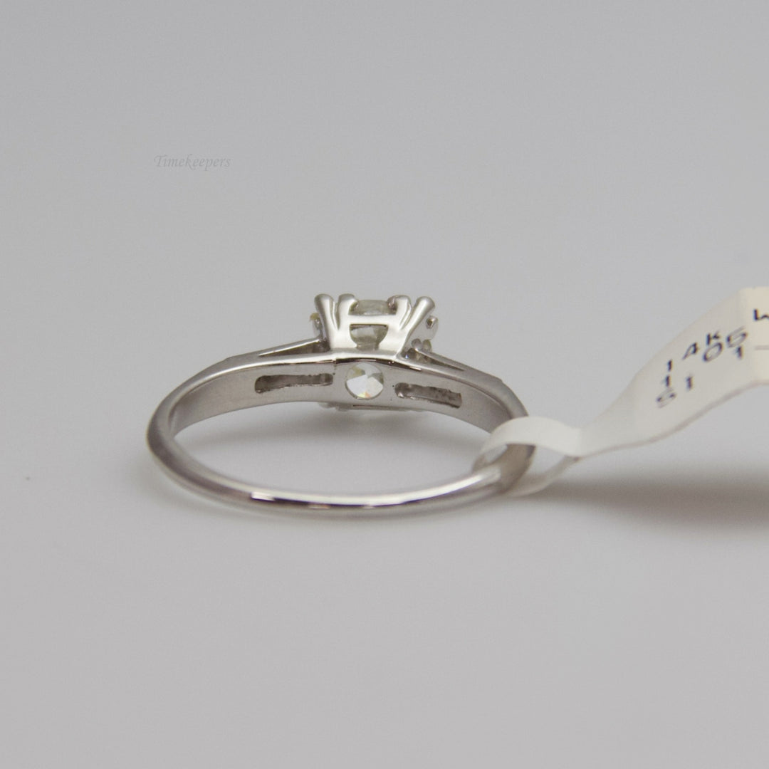 d603 14k White Gold Diamond Engagement Ring