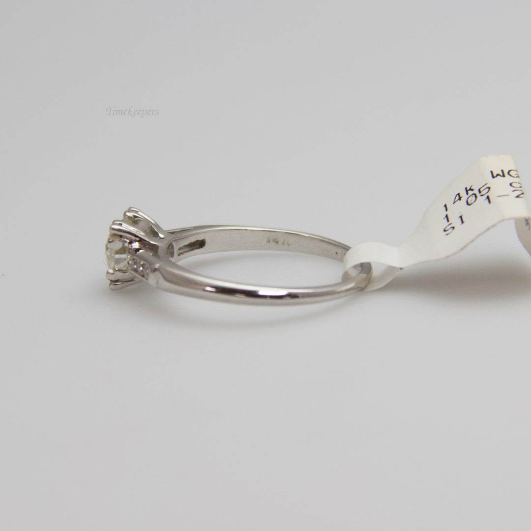 d603 14k White Gold Diamond Engagement Ring