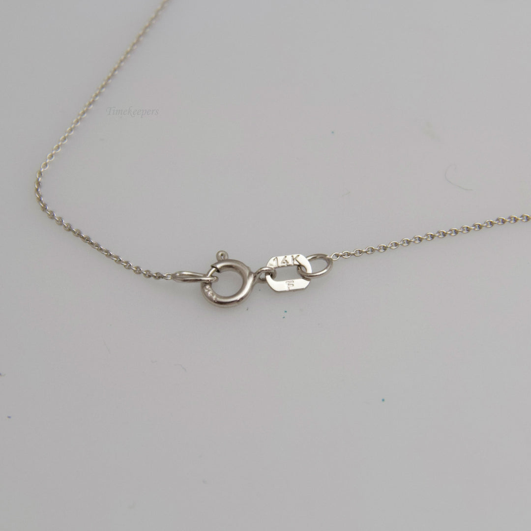 d619 Beautiful 14k White Gold Diamond Necklace