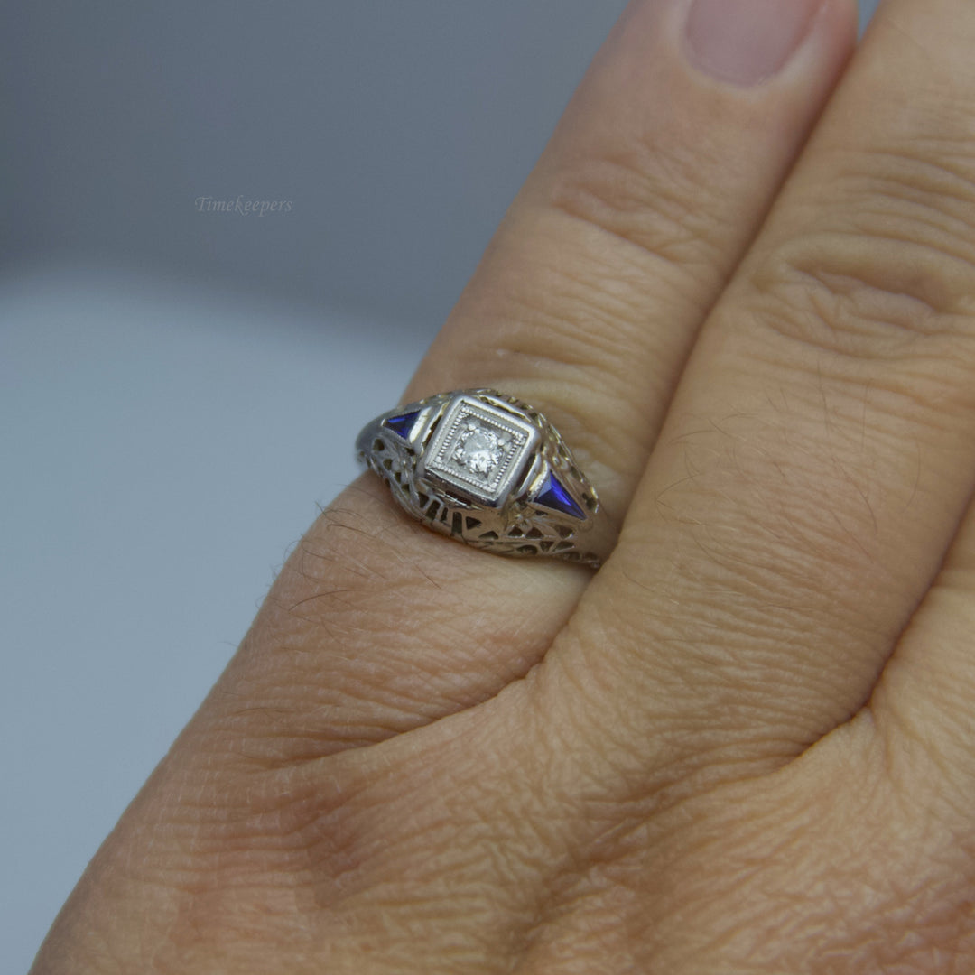 d633 Dazzling 14k White Gold Diamond Engagement Ring