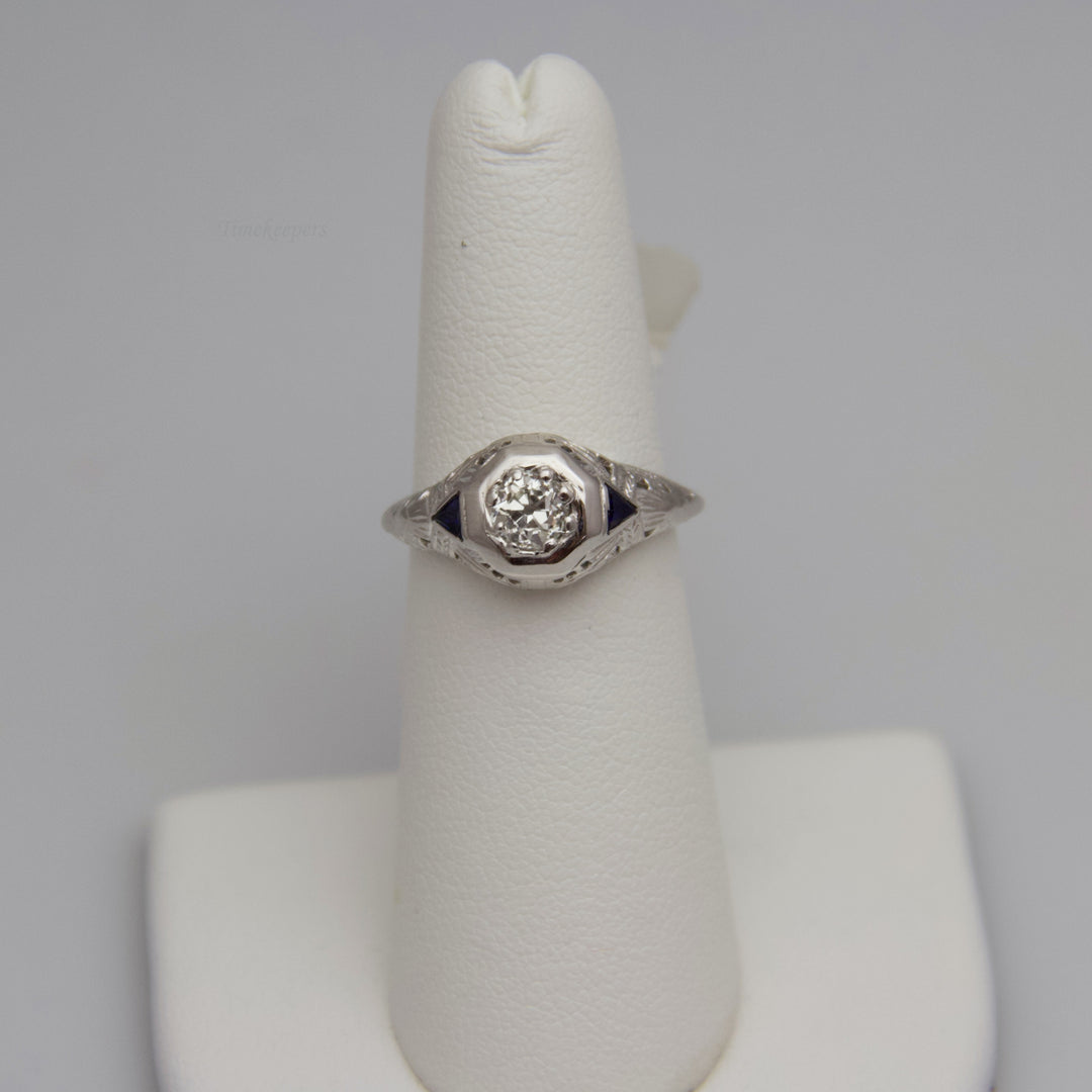 d643 Beautiful 14k White Gold Diamond Engagement Ring