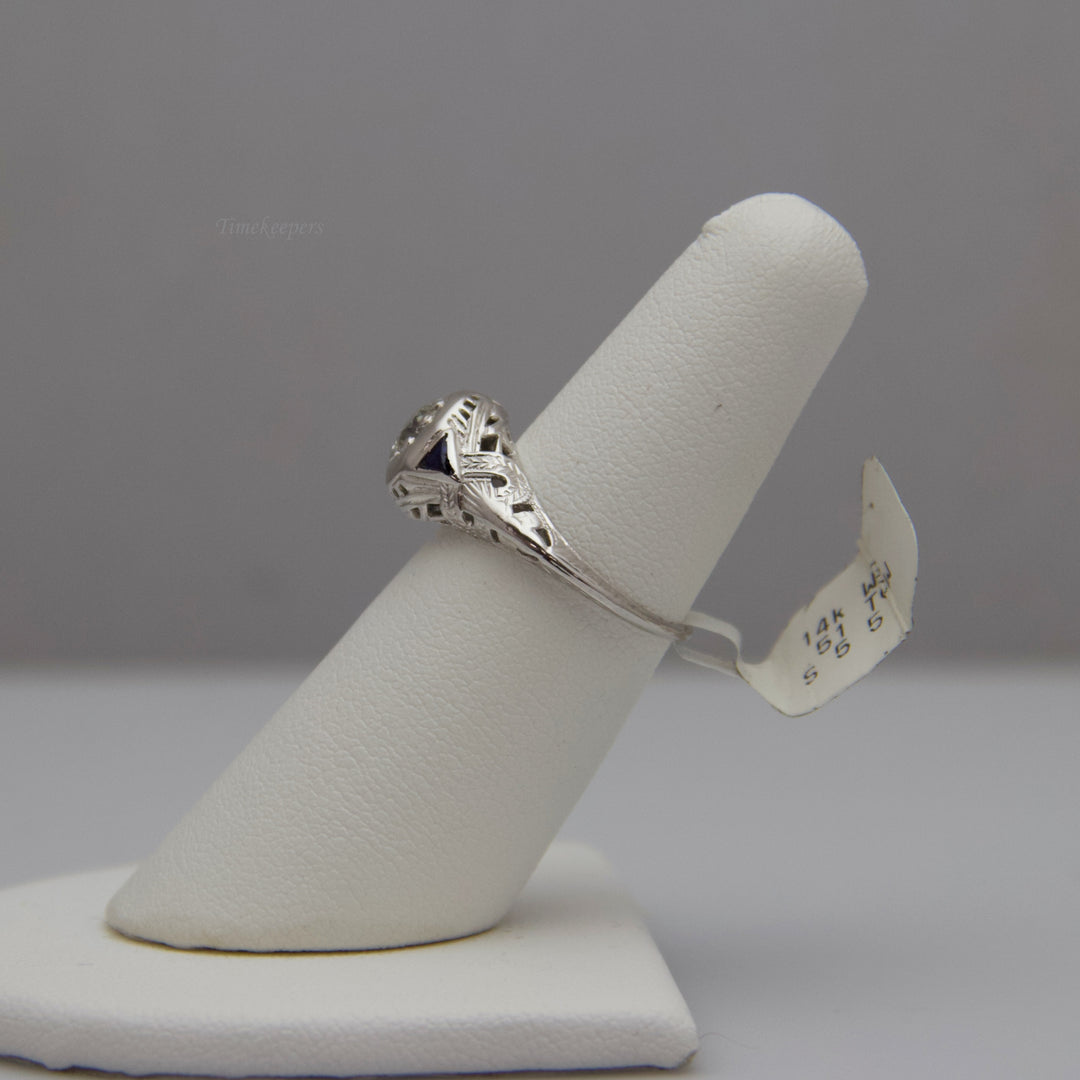 d643 Beautiful 14k White Gold Diamond Engagement Ring