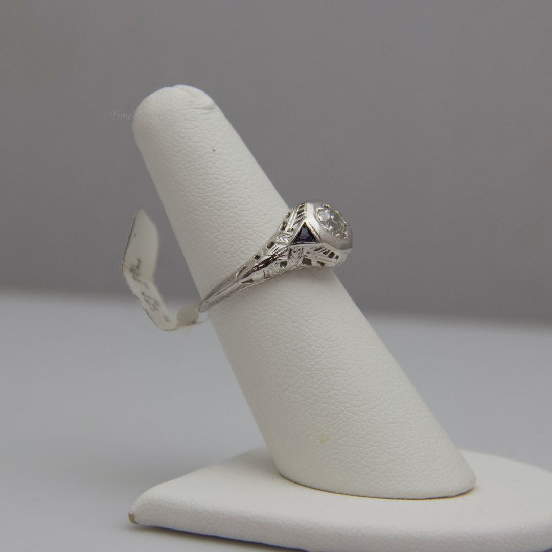 d643 Beautiful 14k White Gold Diamond Engagement Ring