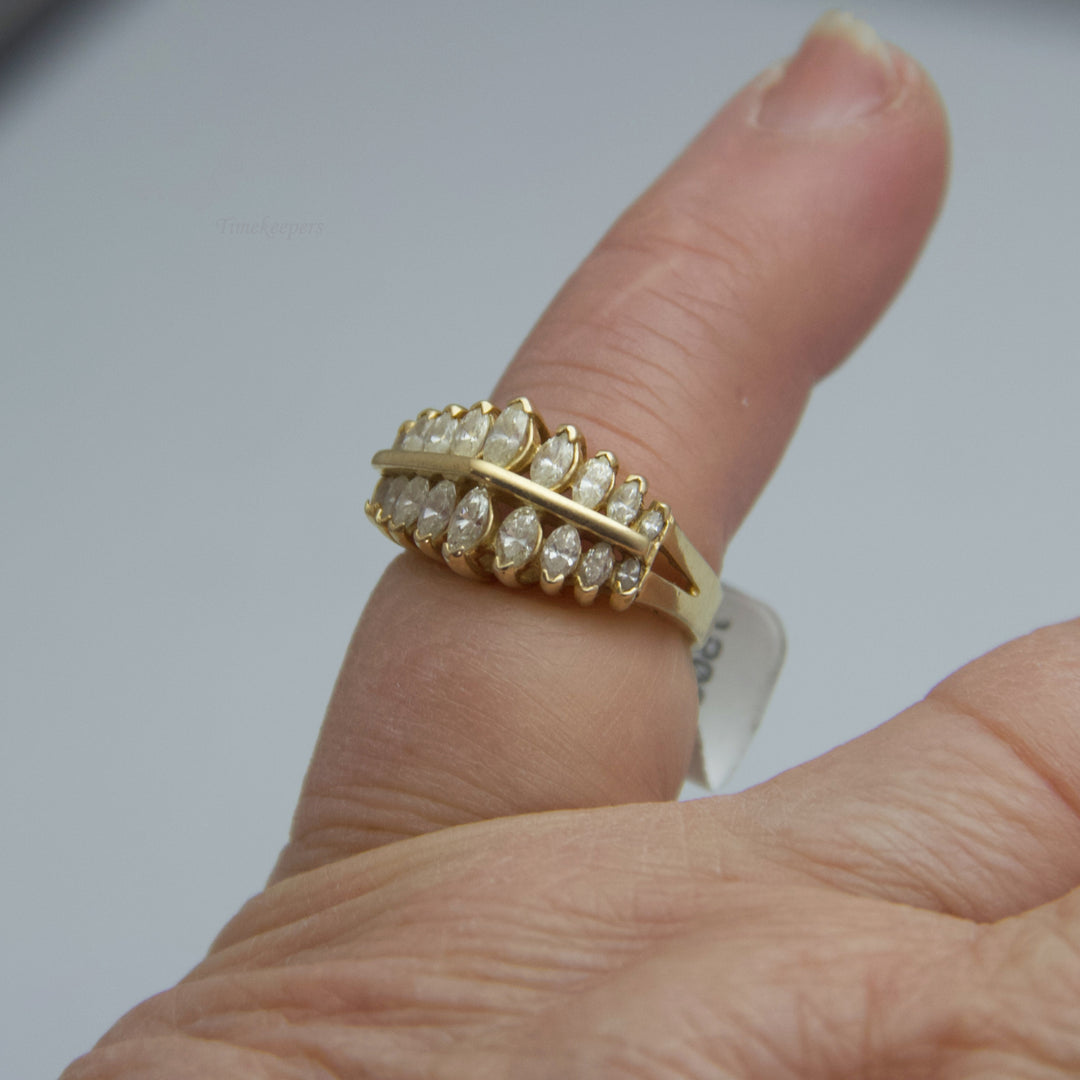 d662 14k Yellow Gold Diamond Ring