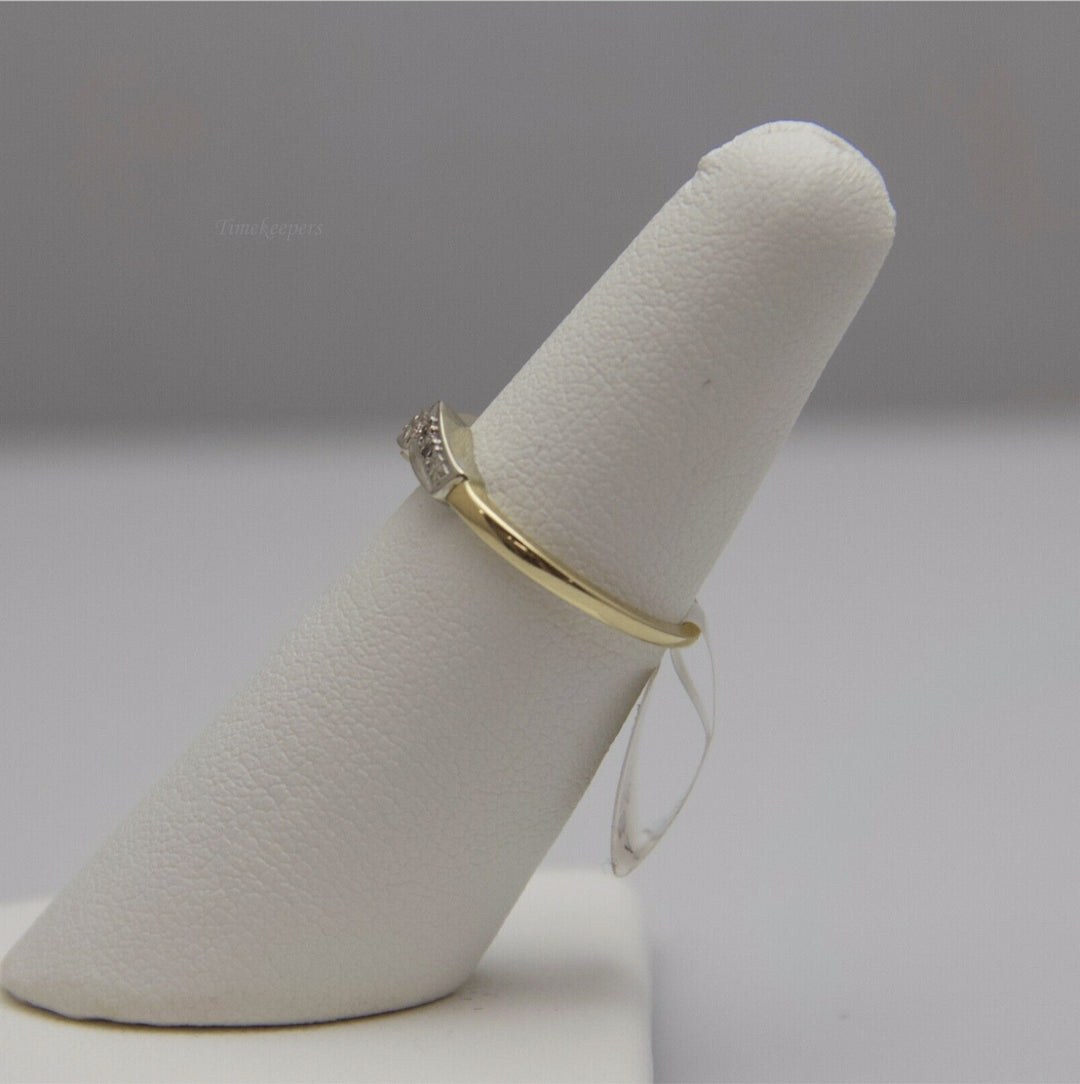 d663 Dainty 14k Yellow Gold Diamond Wedding Ring