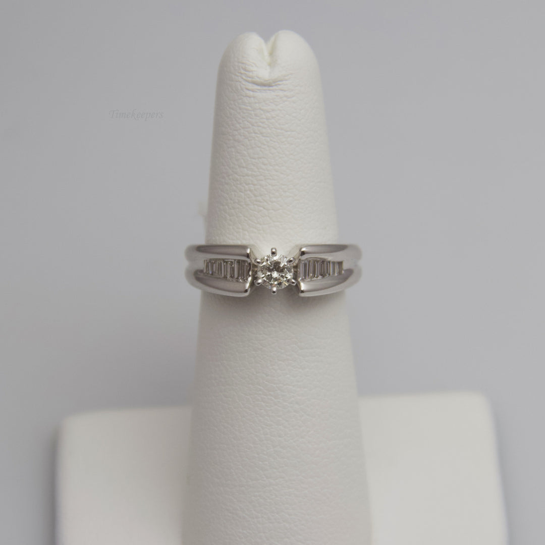 d672 Dainty 14k White Gold Diamond Engagement Ring