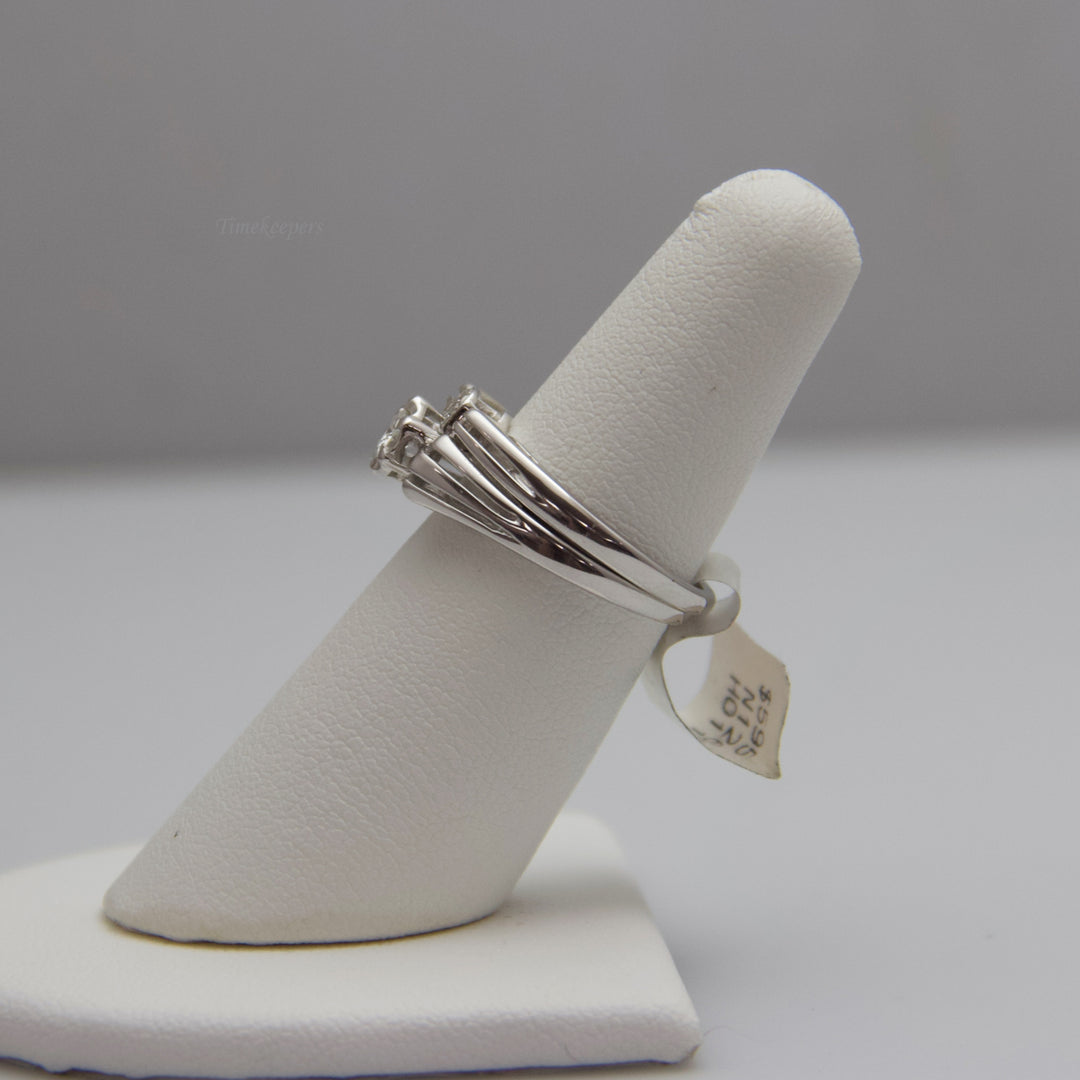 d673 Gorgeous 14k White Gold Diamond Wedding Set