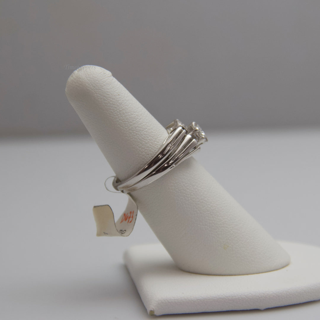 d673 Gorgeous 14k White Gold Diamond Wedding Set