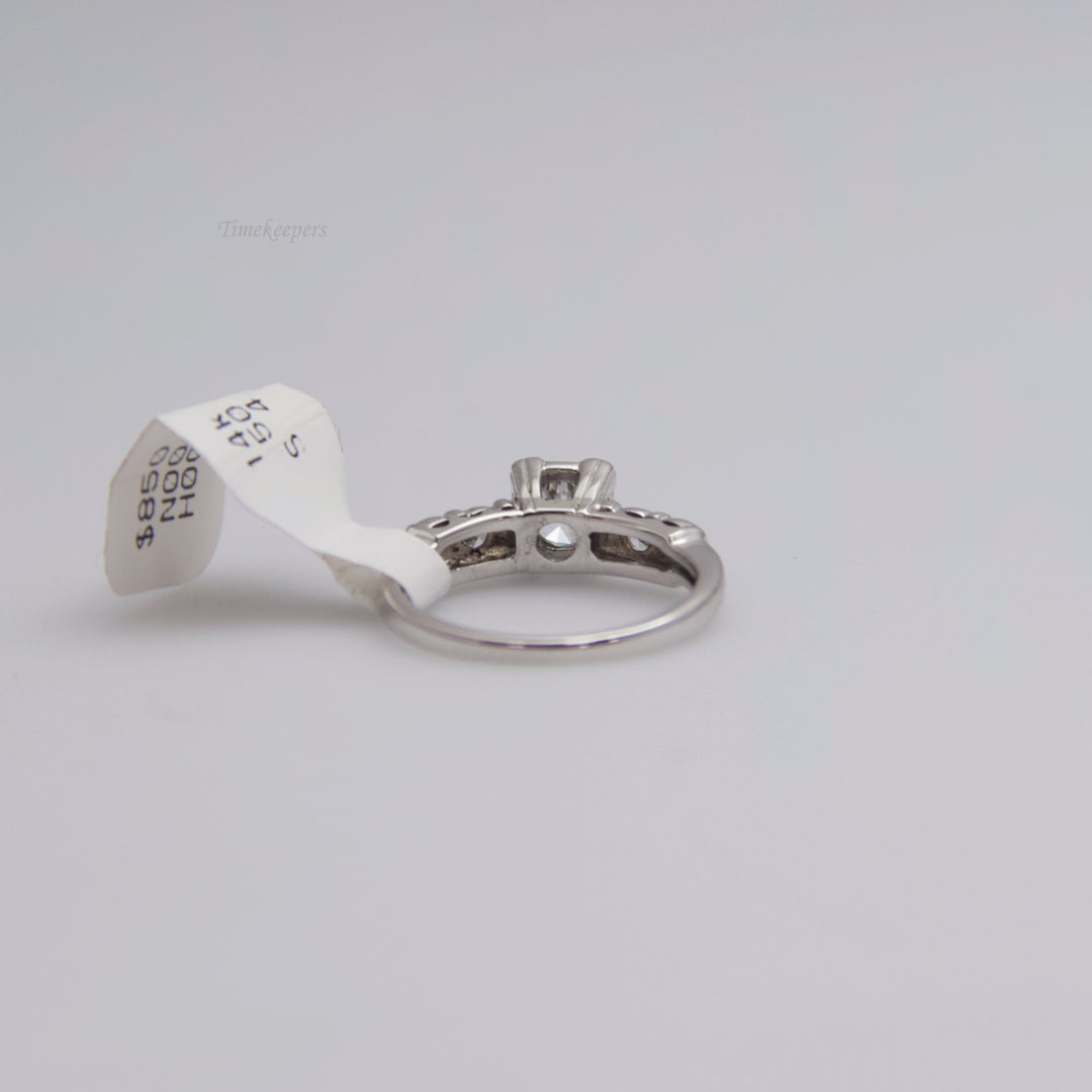 d681 Gorgeous 14k White Gold Diamond Engagement Ring