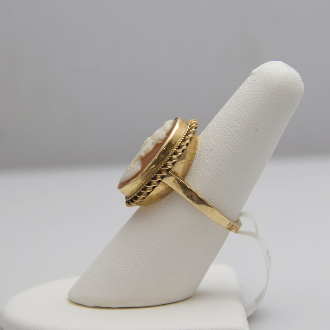 d696 Gorgeous 14k Yellow Gold Cameo Ring