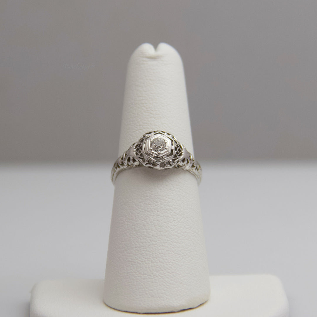 d730 Alluring 18k White Gold Diamond Engagement Ring