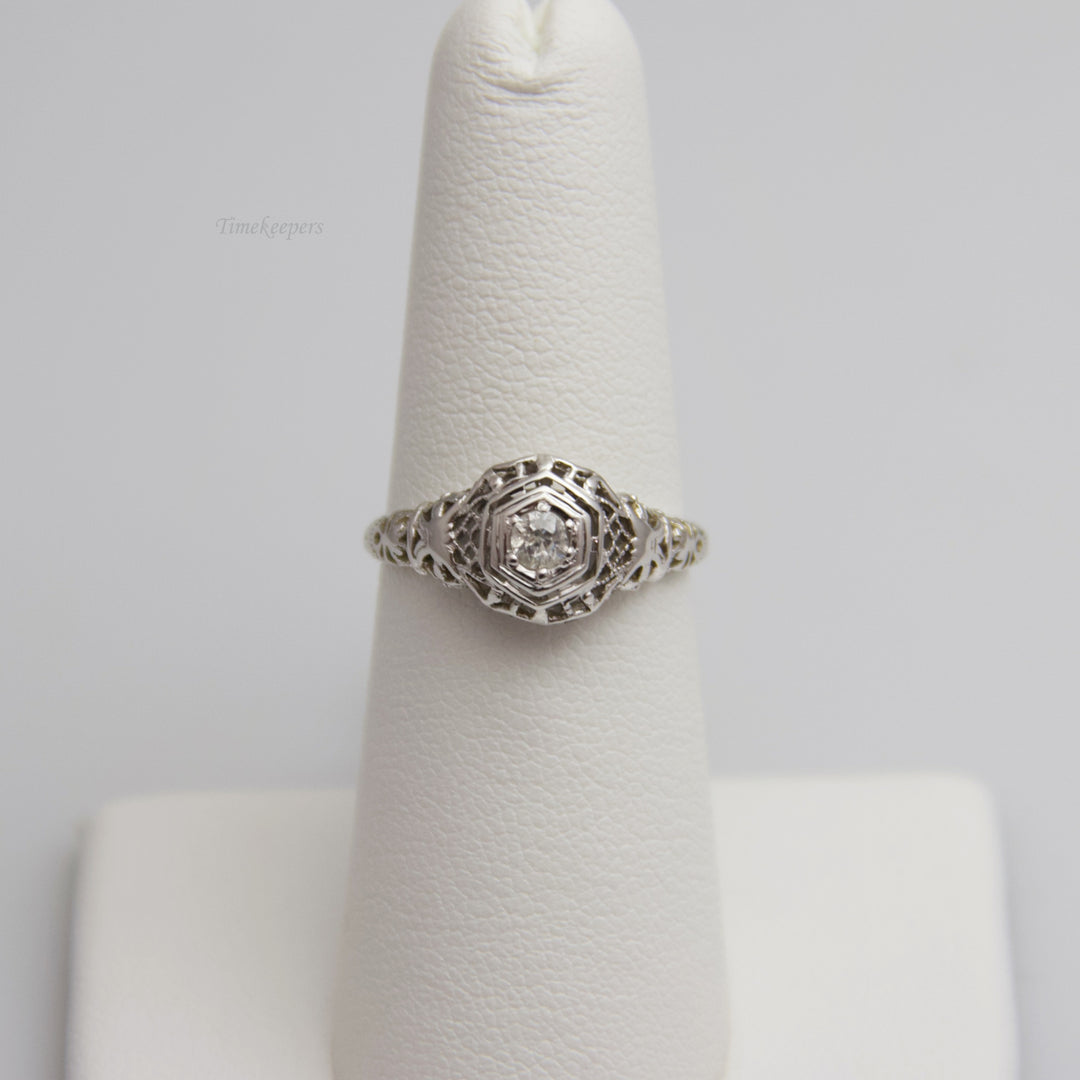 d730 Alluring 18k White Gold Diamond Engagement Ring