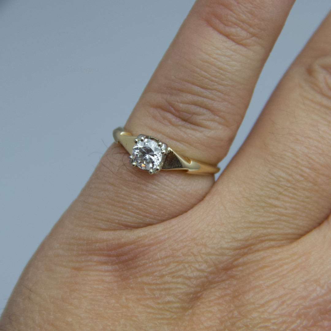 d740 Stunning 14k Yellow Gold Diamond Engagement Ring